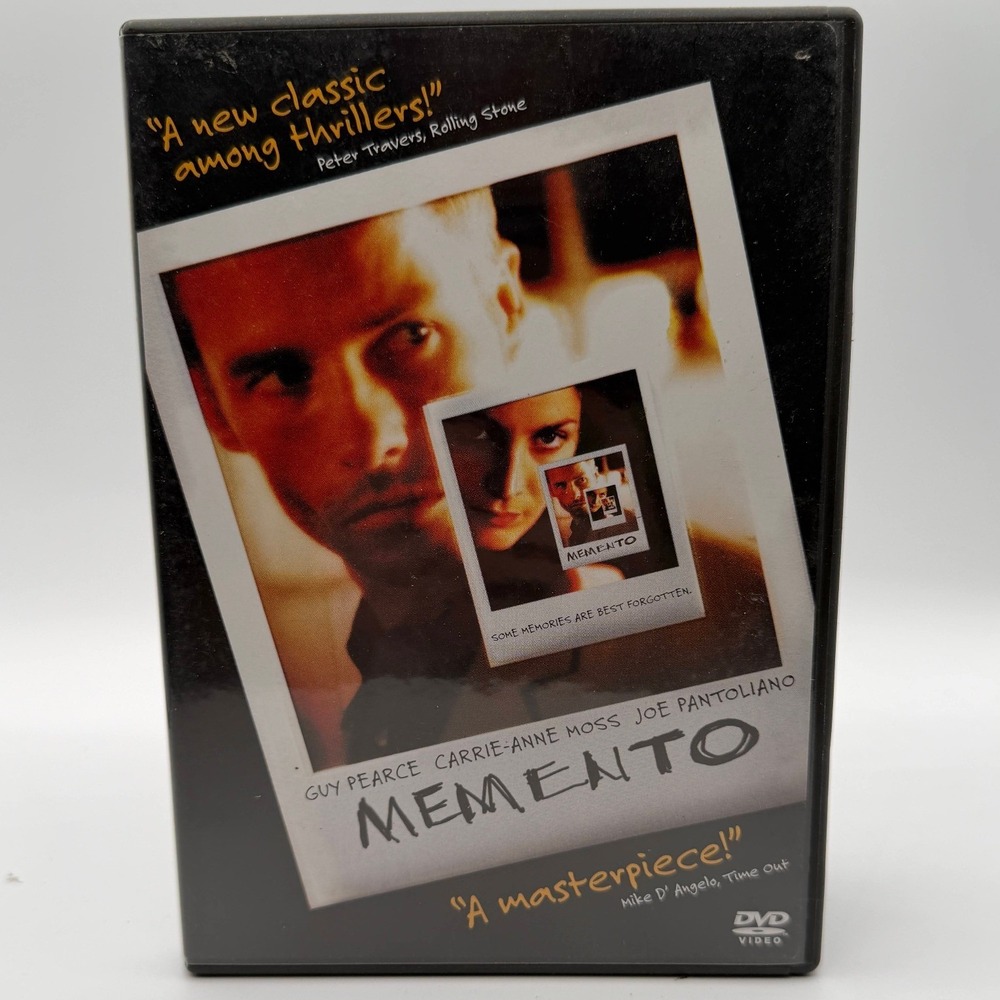 Memento DVD 2001 Christopher Nolan Guy Pearce Psychological Thriller Widescreen